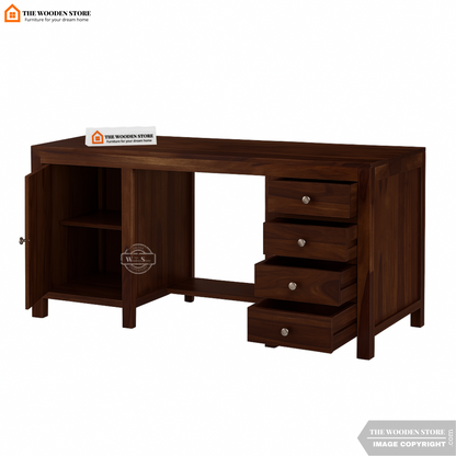 Brooklyn Study Table (Walnut Finish)
