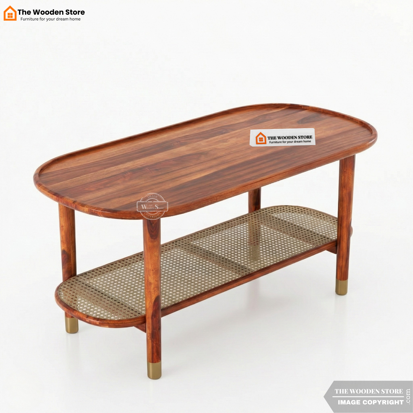 Bayfield Cane Coffee Table (Honey Finish)