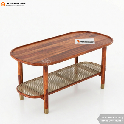 Bayfield Cane Coffee Table (Honey Finish)