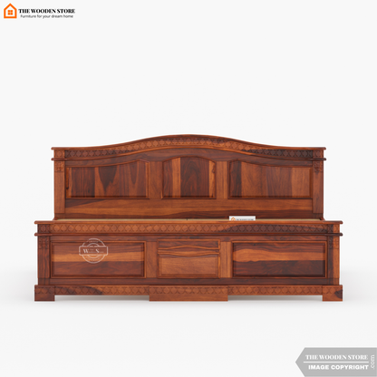 George Bed without Storage (King Size, Honey Finish)