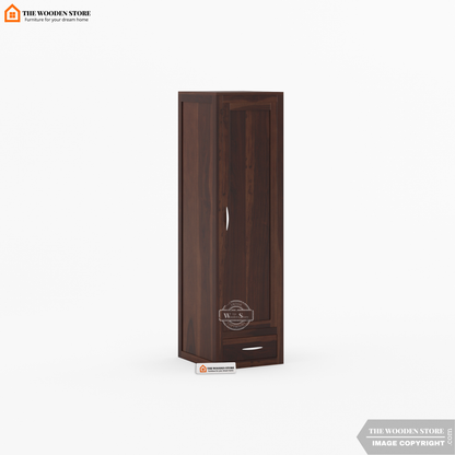 Jason 1 Door Multi-Utility Wardrobe (Walnut Finish)
