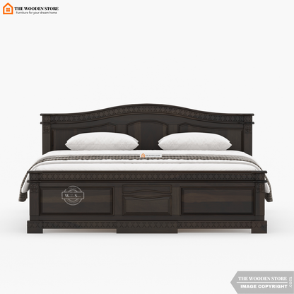 George Bed without Storage (Queen Size, Walnut Finish)