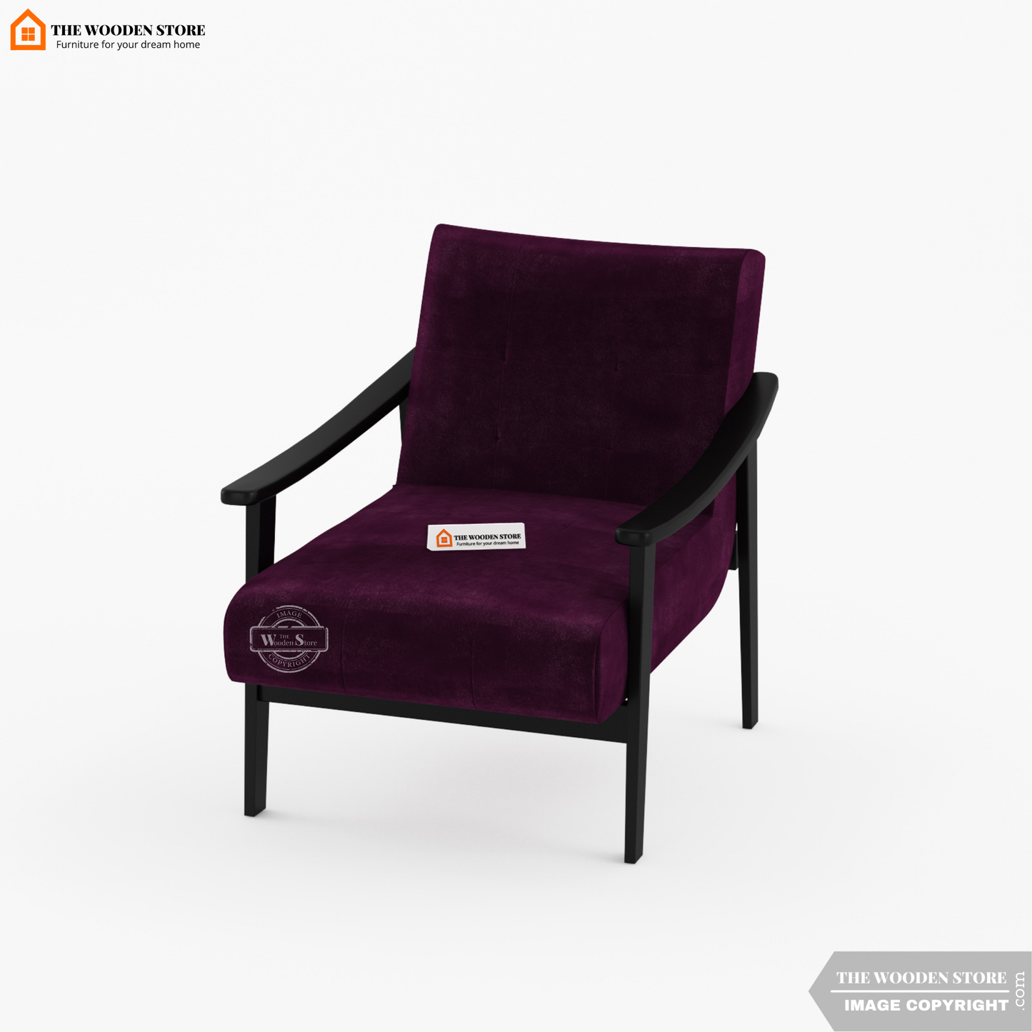 Leston Lounge Chair (Wine Berry)
