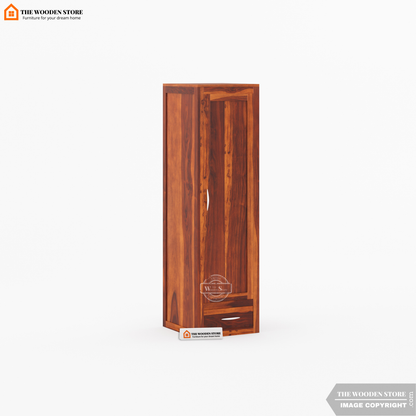 Jason 1 Door Multi-Utility Wardrobe (Honey Finish)