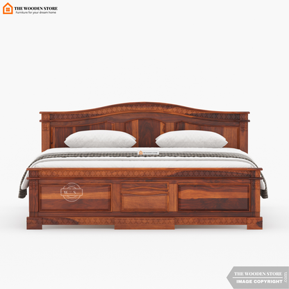 George Bed without Storage (King Size, Honey Finish)