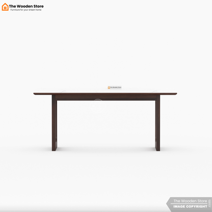 Deral 6 Seater Dining Table Set (Walnut Finish)