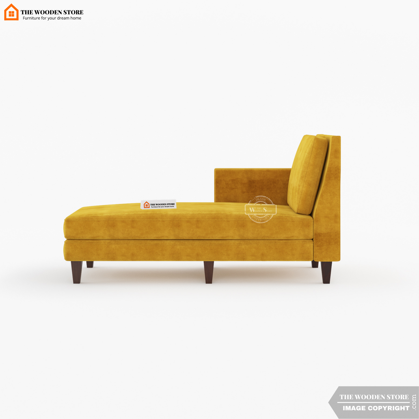 Milbrey Chaise Lounge (Orange Gold)