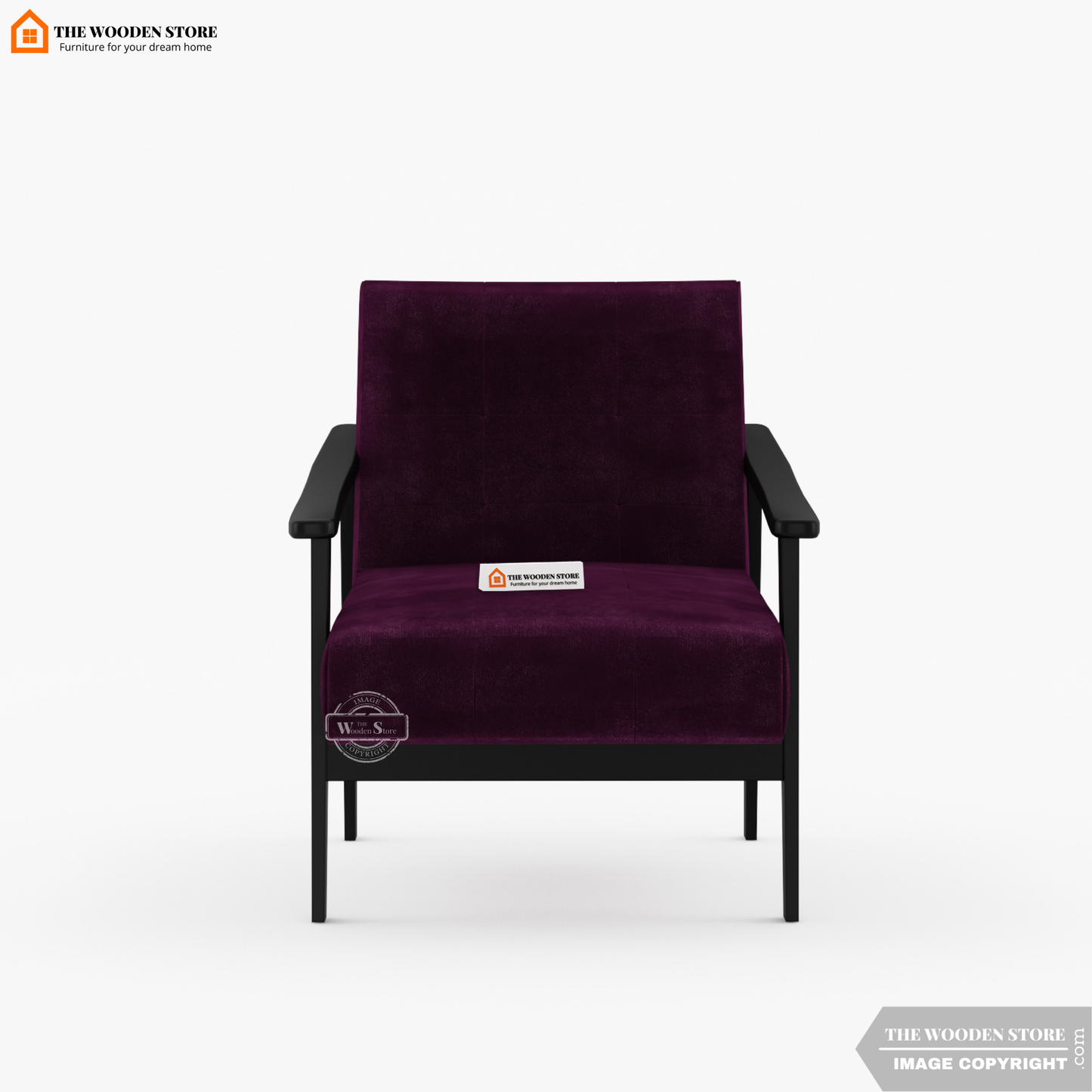 Leston Lounge Chair (Wine Berry)