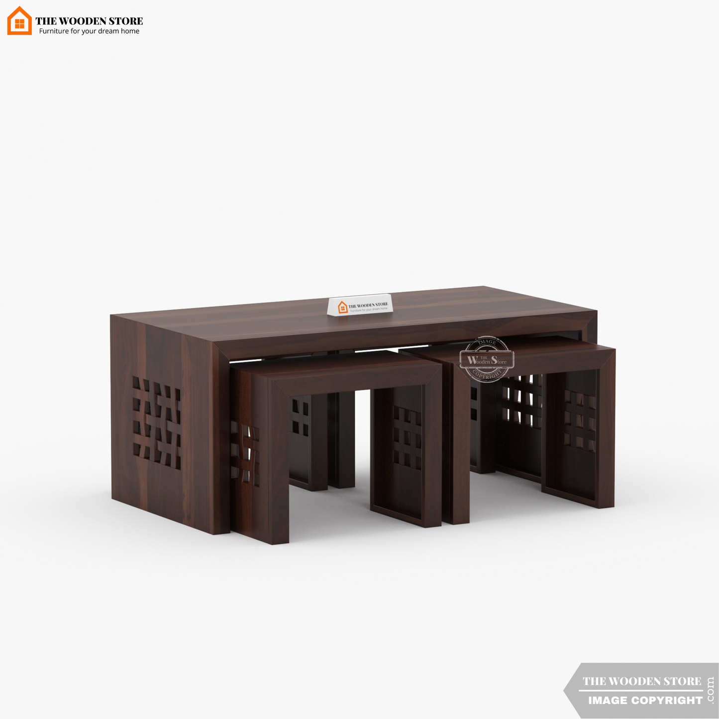 Dune Coffee Table Set (Walnut Finish)