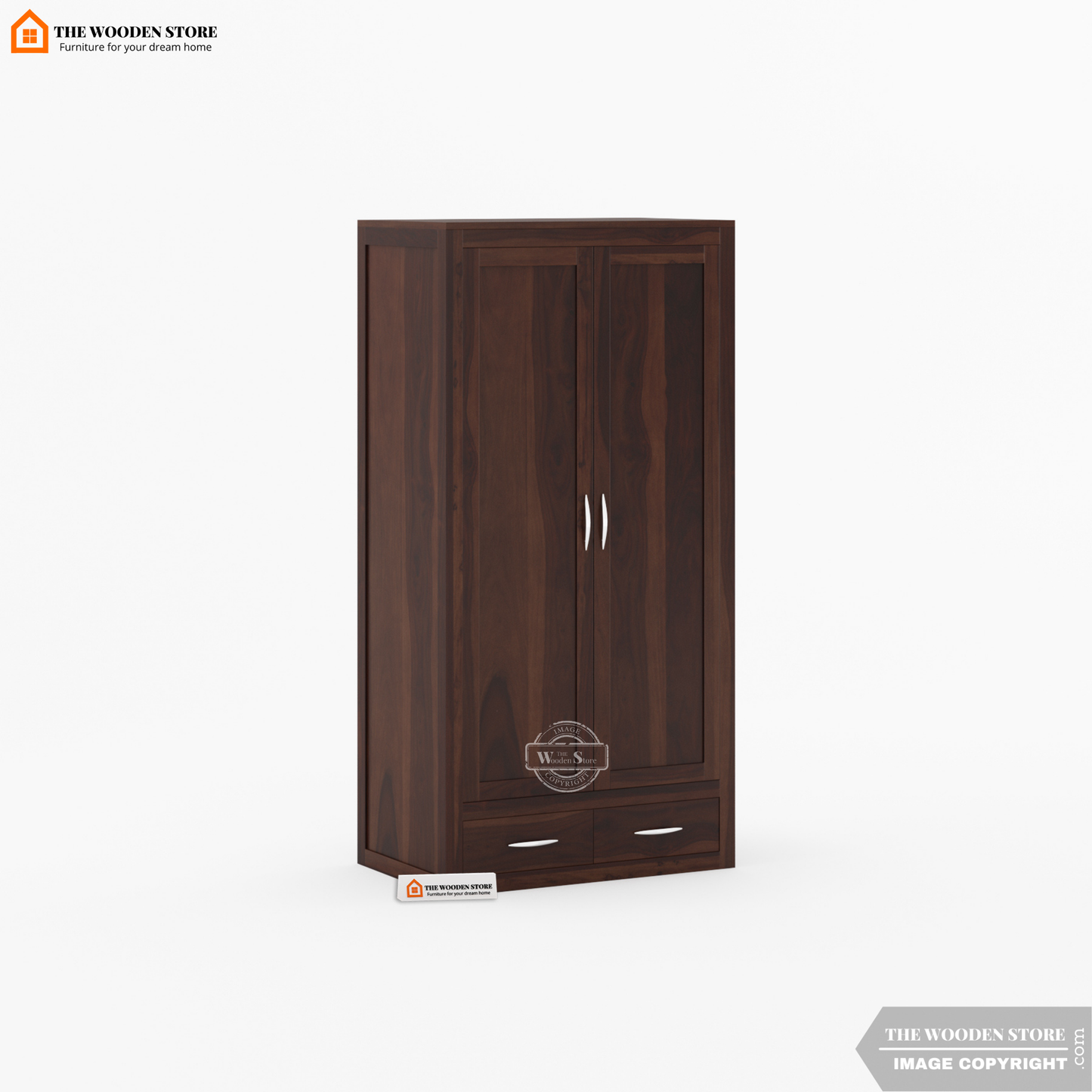 Jason 3 Door Multi-Utility Wardrobe (Walnut Finish)
