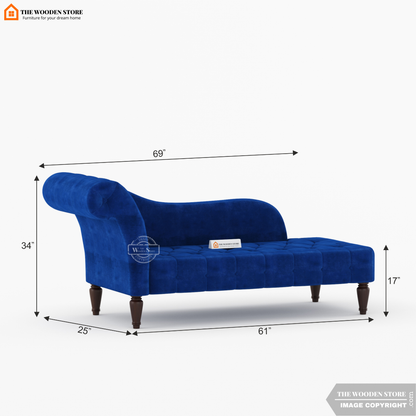 Walters Chaise Lounge (Marine Blue)