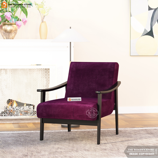 Leston Lounge Chair (Wine Berry)
