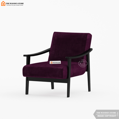 Leston Lounge Chair (Wine Berry)
