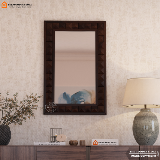 Morris Mirror With Frame (Walnut Finish)