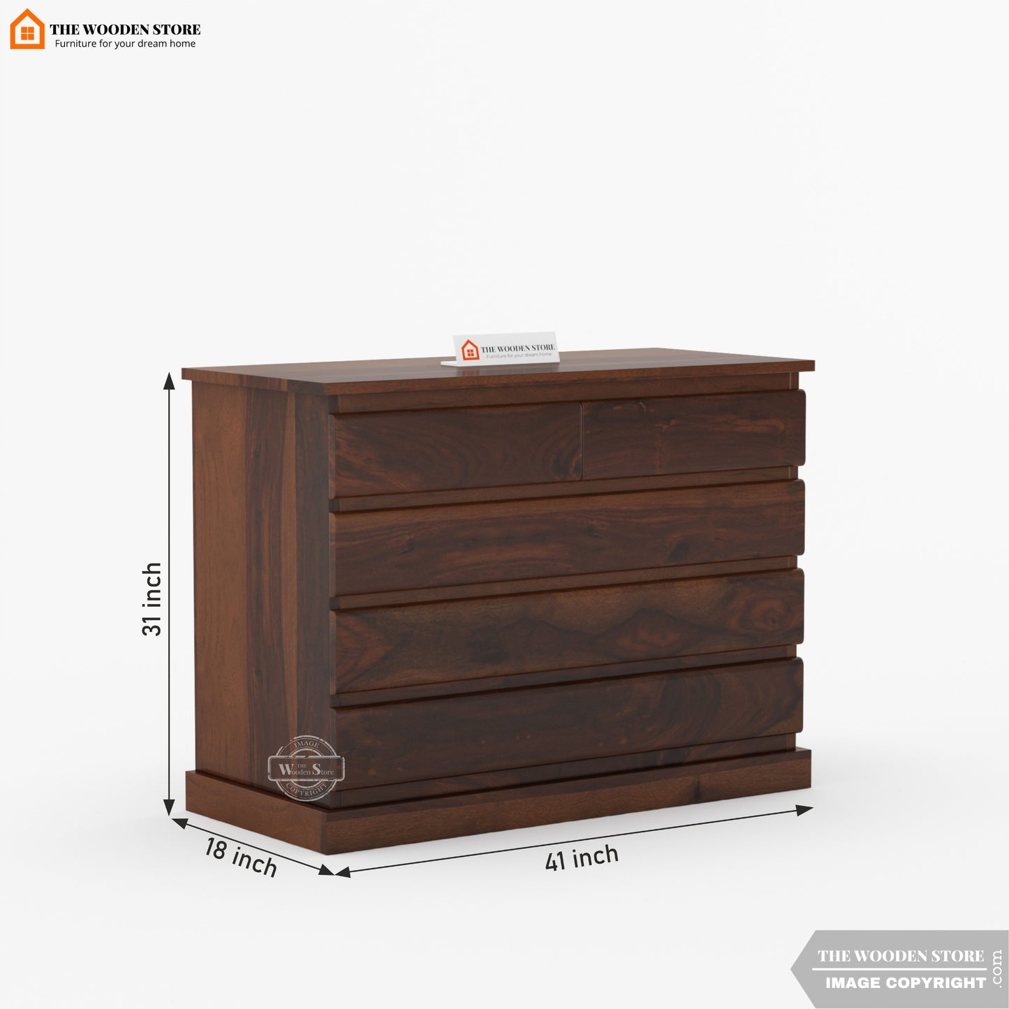 Kelly Chest of Drawer (Walnut Finish)