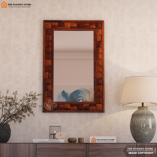 Morris Mirror With Frame (Honey Finish)