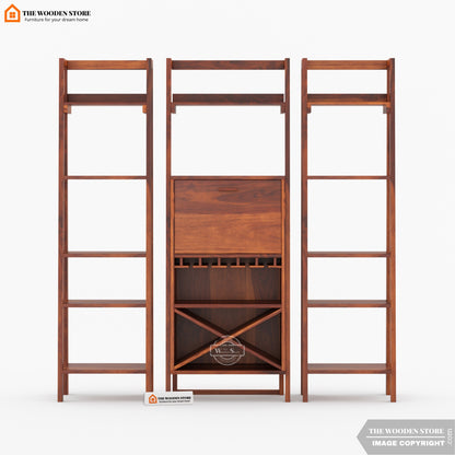 Teaire Large Bar Cabinet (Honey Finish)