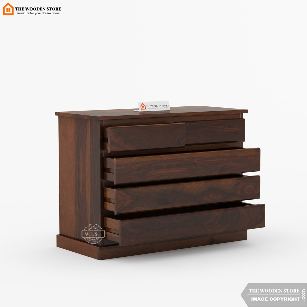 Kelly Drawers Kelly Chest of Drawer (Walnut Finish) – The Wooden Store