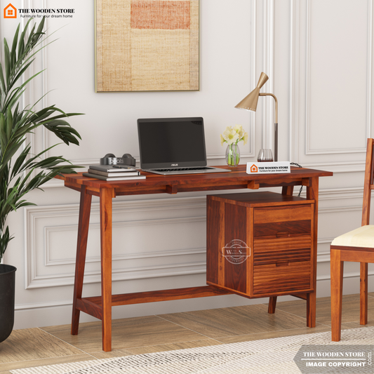 Flavio Study Table (Honey Finish)