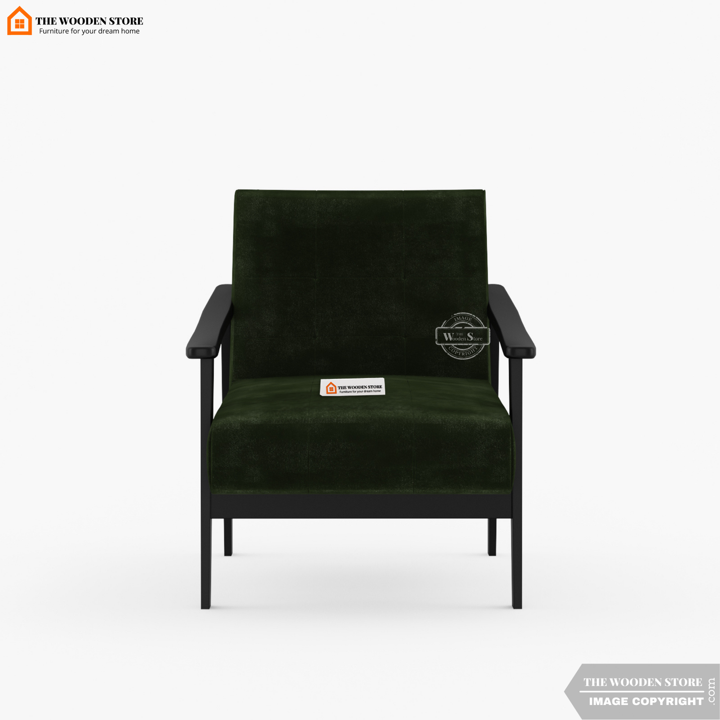Leston Lounge Chair (Olive Green)