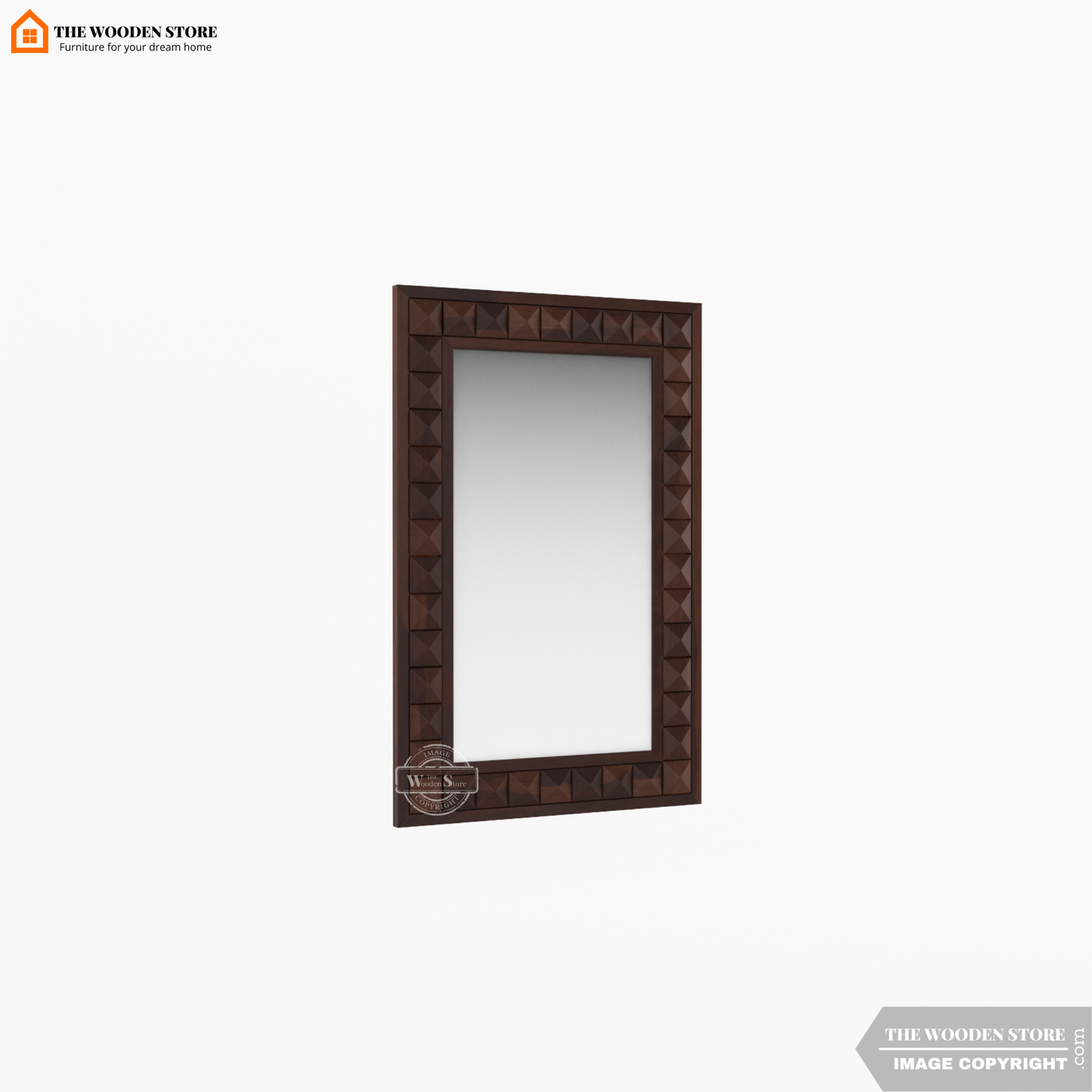 Morris Mirror With Frame (Walnut Finish)