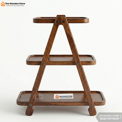 Stowe 3 Tier Solid Wood Kitchen Rack (Honey Finish)