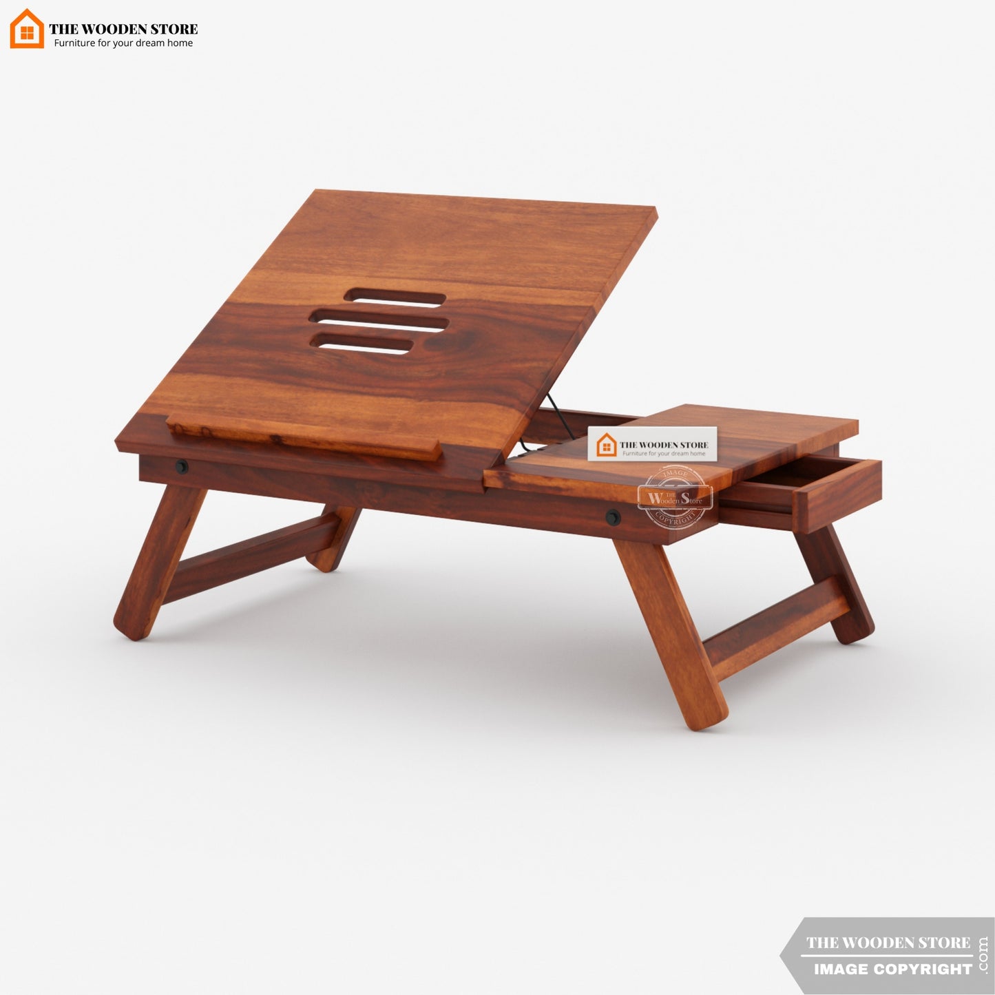 Milo Laptop Table (Honey Finish)