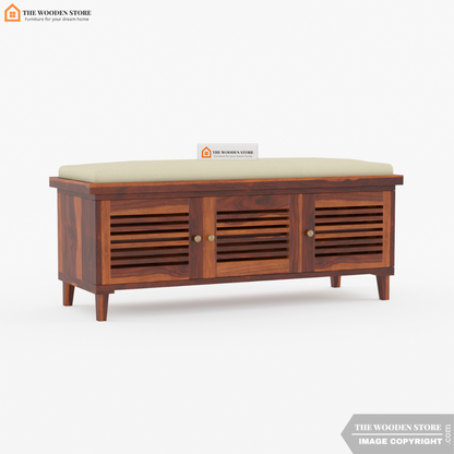 Kaitlyn Shoe Rack (Honey Finish)