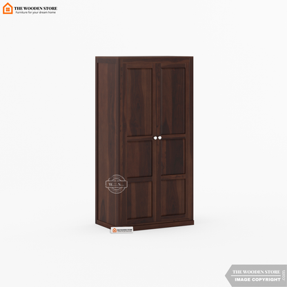 Oliver 2 Door Multi-Utility Wardrobe (Walnut Finish)