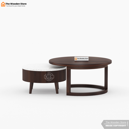 Alden Nesting Coffee Table Set of 2 (Walnut Finish)