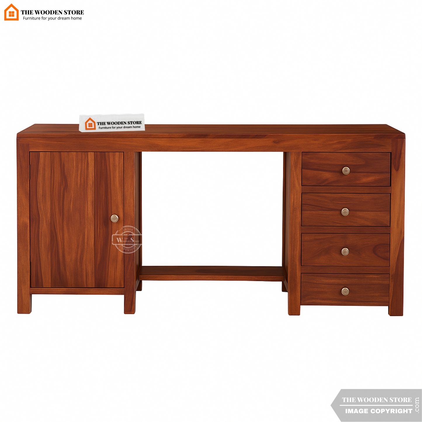Brooklyn Study Table (Honey Finish)