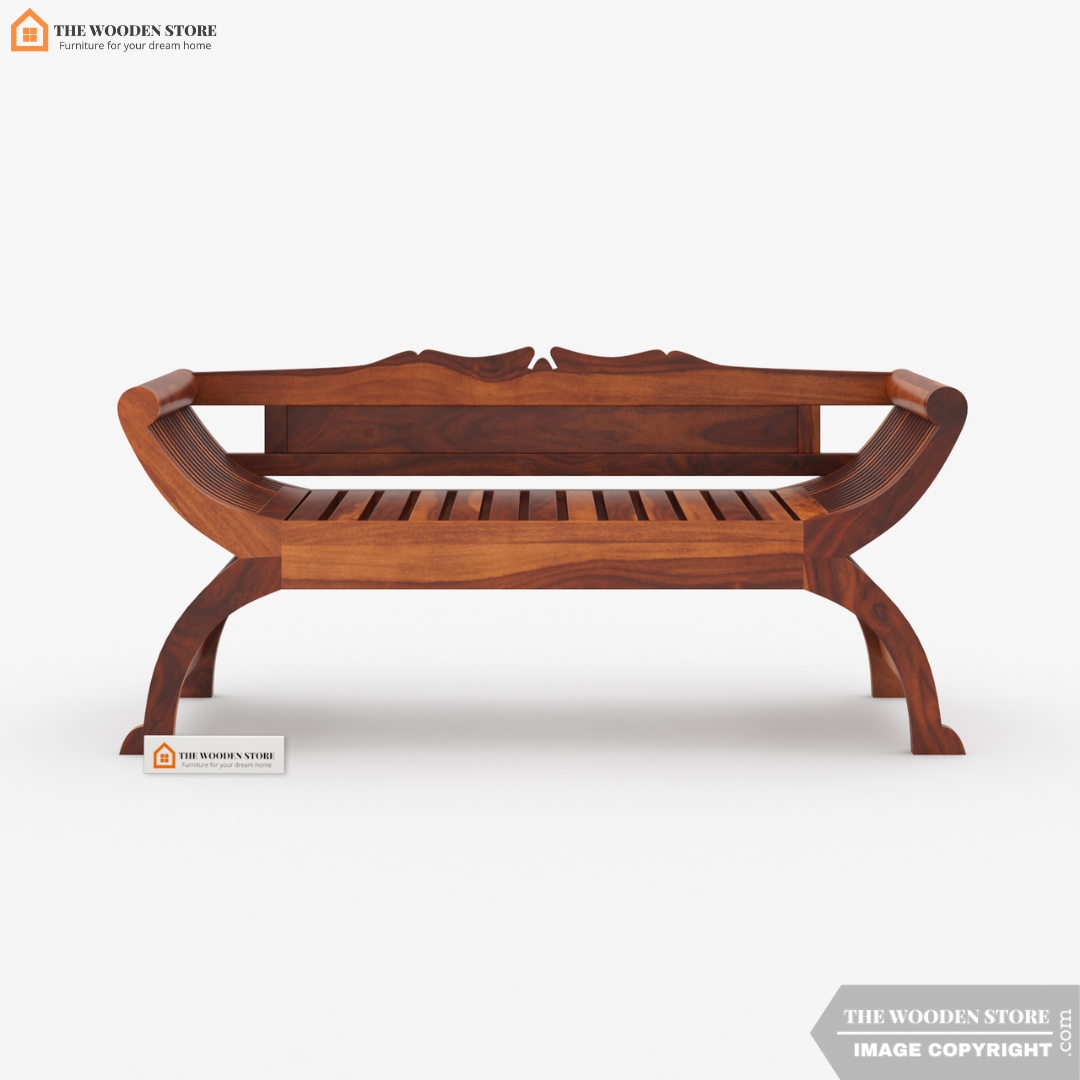 Abha Wooden Arm Chair Set (Honey Finish)
