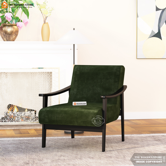 Leston Lounge Chair (Olive Green)