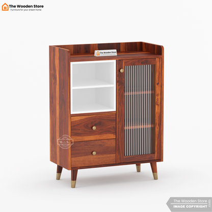 Chalita Kitchen Cabinet (Honey Finish)