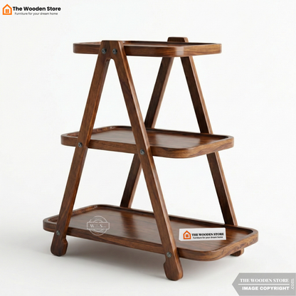 Stowe 3 Tier Solid Wood Kitchen Rack (Honey Finish)