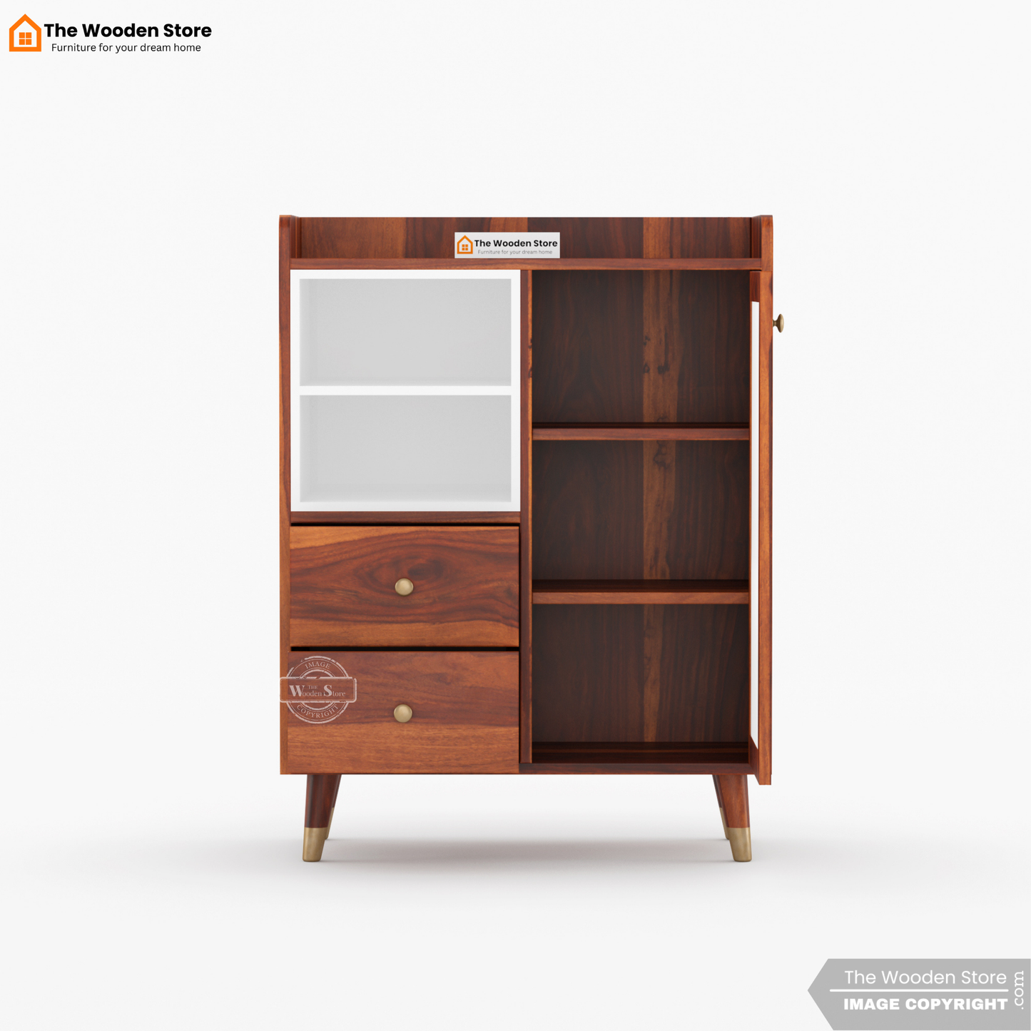 Chalita Kitchen Cabinet (Honey Finish)