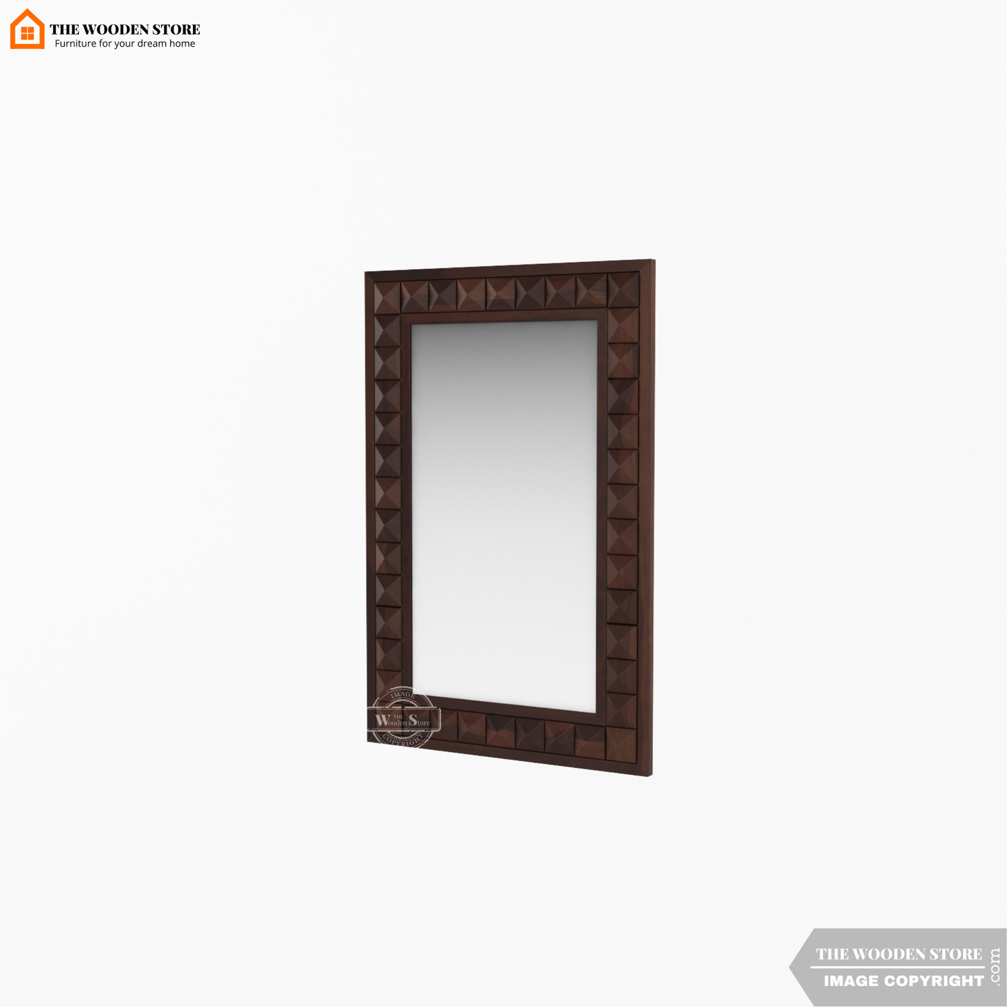 Morris Mirror With Frame (Walnut Finish)