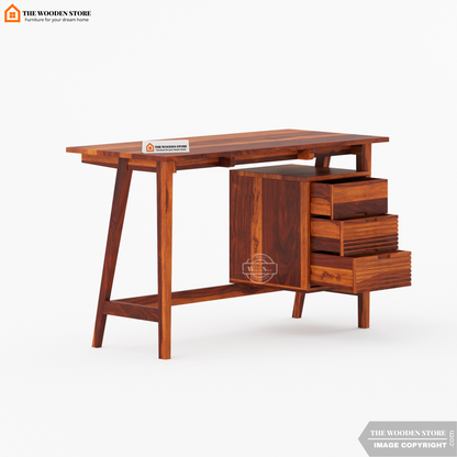 Flavio Study Table (Honey Finish)