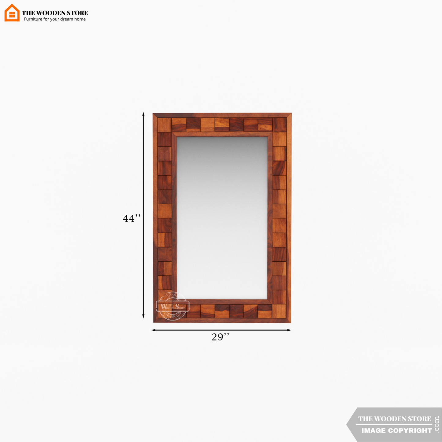 Morris Mirror With Frame (Honey Finish)
