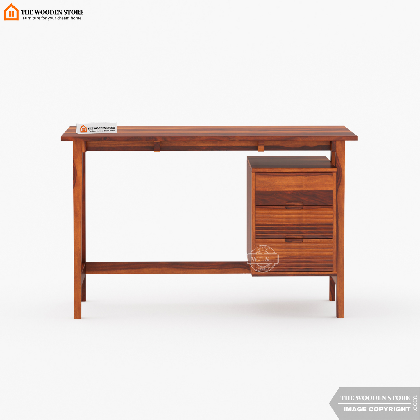 Flavio Study Table (Honey Finish)
