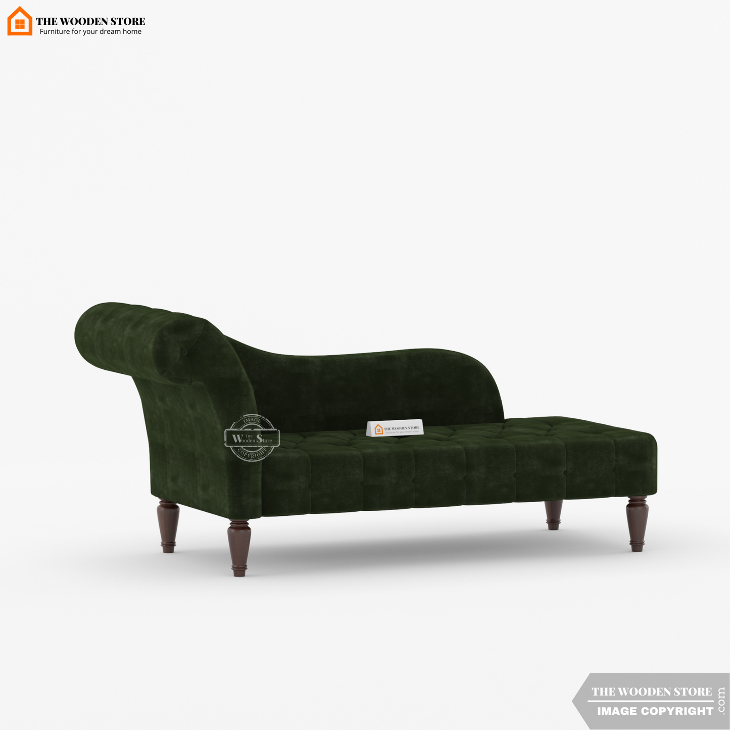 Walters Chaise Lounge (Olive Green)