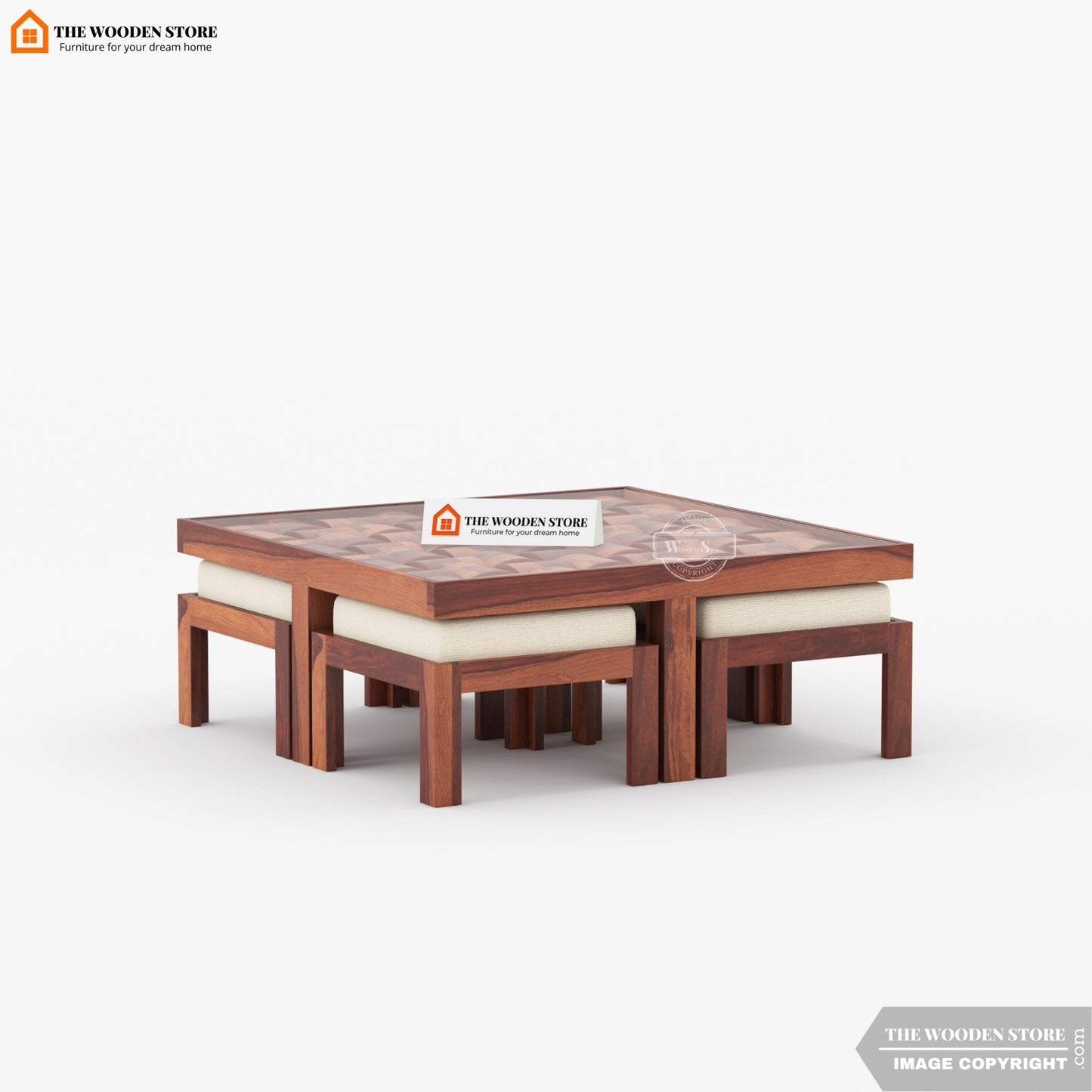 Woodwave Coffee Table Set (Honey Finish)