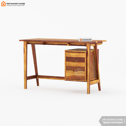 Flavio Study Table (Teak Finish)