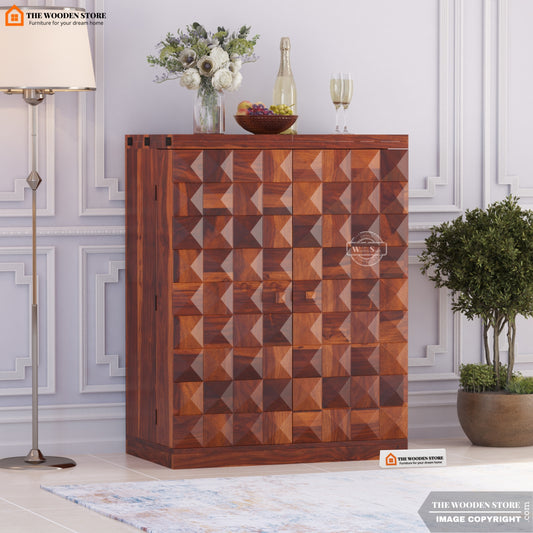 Morris Large Bar Cabinet (Honey Finish)
