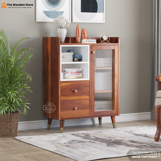 Chalita Kitchen Cabinet (Honey Finish)
