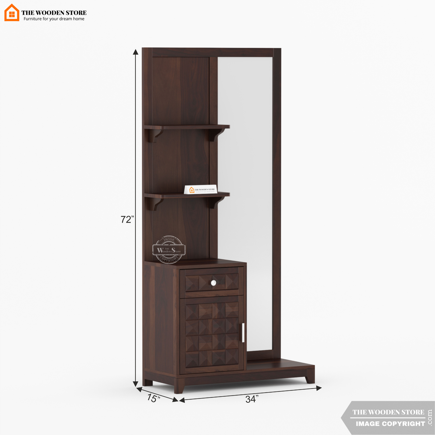Morris Dressing Table (Walnut Finish)