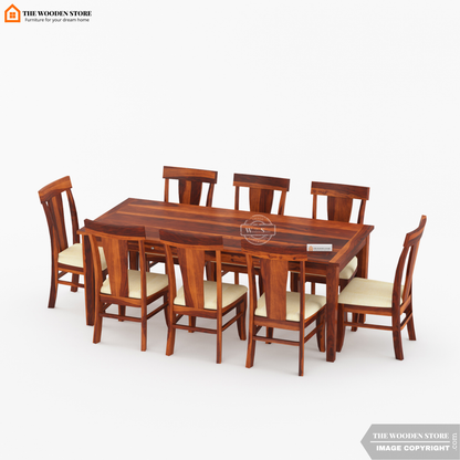 Velma 8 Seater Dining Set (Honey Finish)