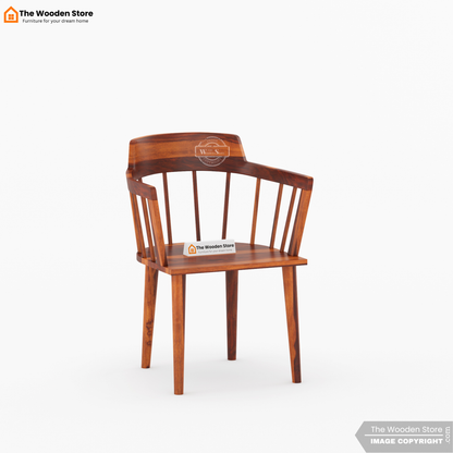 Captain 6 Seater Dining Table Set (Honey Finish)