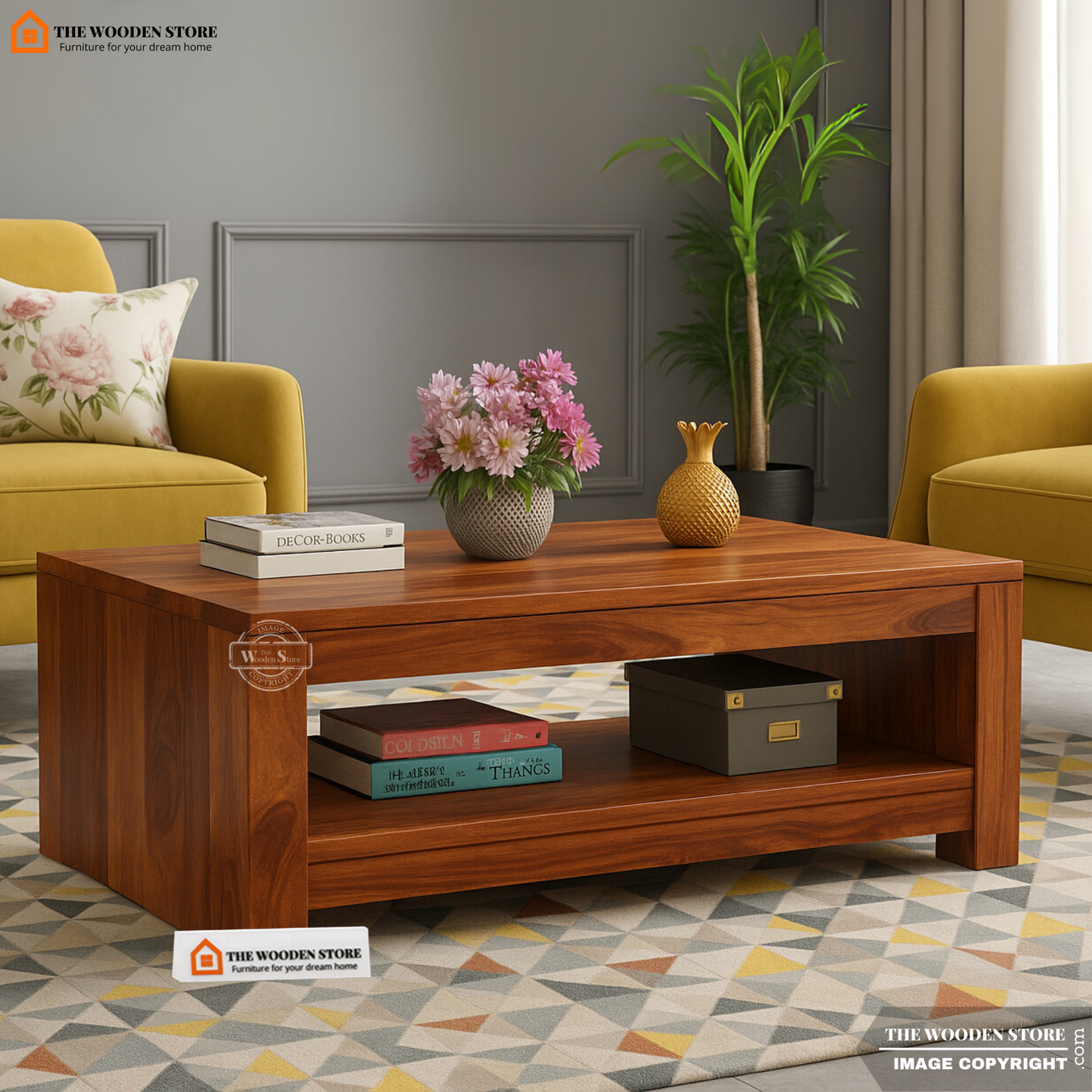 Nimbus Coffee Table (Honey Finish)