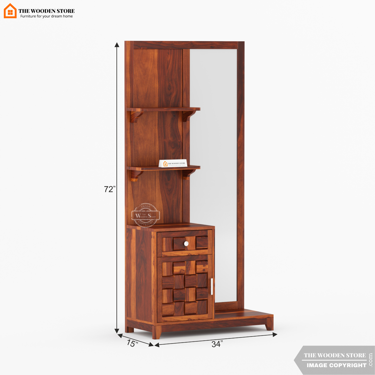 Woodwave Dressing Table (Honey Finish)